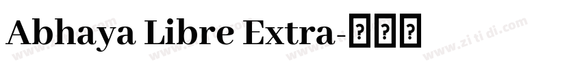 Abhaya Libre Extra字体转换